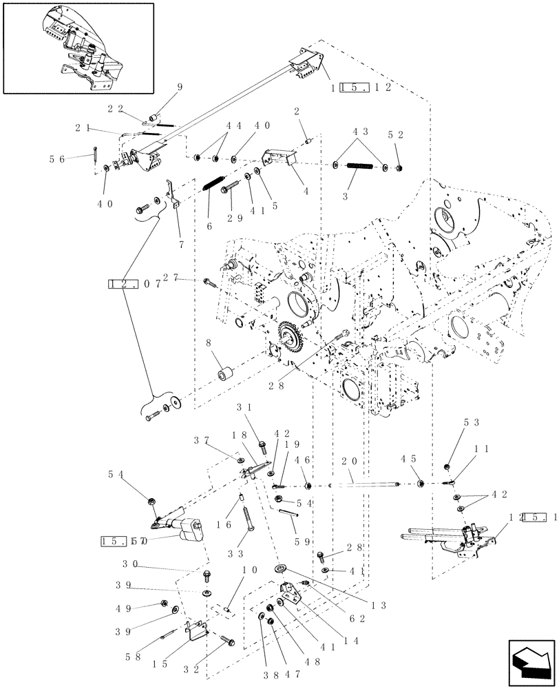 Схема запчастей Case IH RBX452 - (15.18) - ELECTRIC TWINE WRAP, FRANCE, PRIOR TO P.I.N. HBJ039346 (15) - KNOTTER /WRAPPER