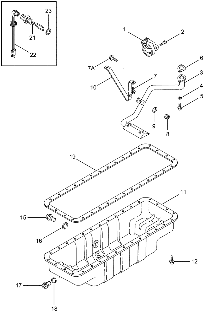 Схема запчастей Case IH 420 TIER 3 - (02-13) - OIL PUMP, PAN - OIL PAN HEATER KIT (01) - ENGINE