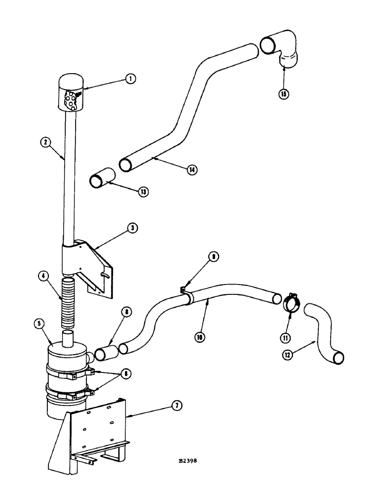 Схема запчастей Case IH 1060 - (314) - AIR CLEANER, A284-G, A284-LP, A301-D, CHRYSLER H-318 (10) - ENGINE