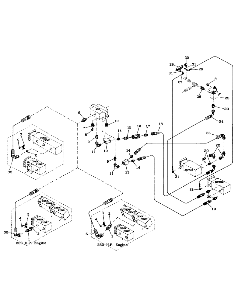 Схема запчастей Case IH 7700 - (B06-16) - HYDRAULIC CIRCUIT, CHOPPER Hydraulic Components & Circuits