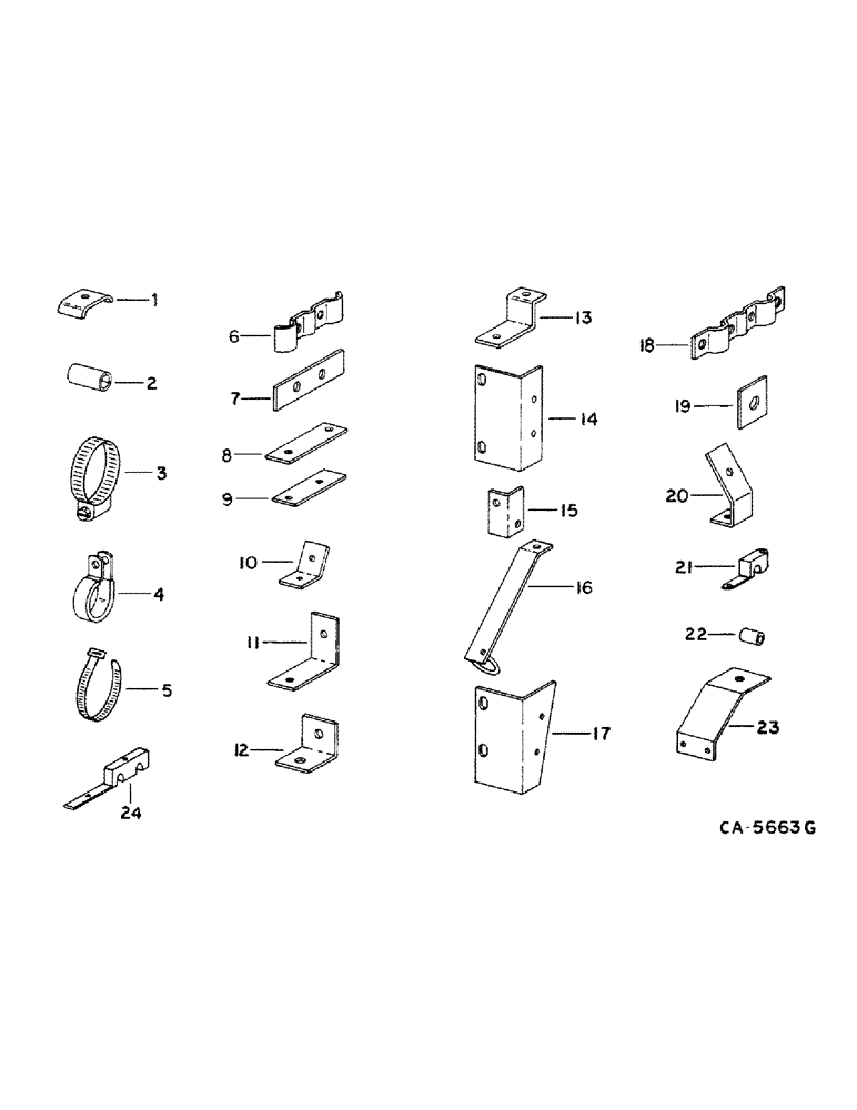 Схема запчастей Case IH 1460 - (10-01) - HYDRAULICS, HYDRAULIC CLAMP, STRIPS AND SUPPORTS (07) - HYDRAULICS