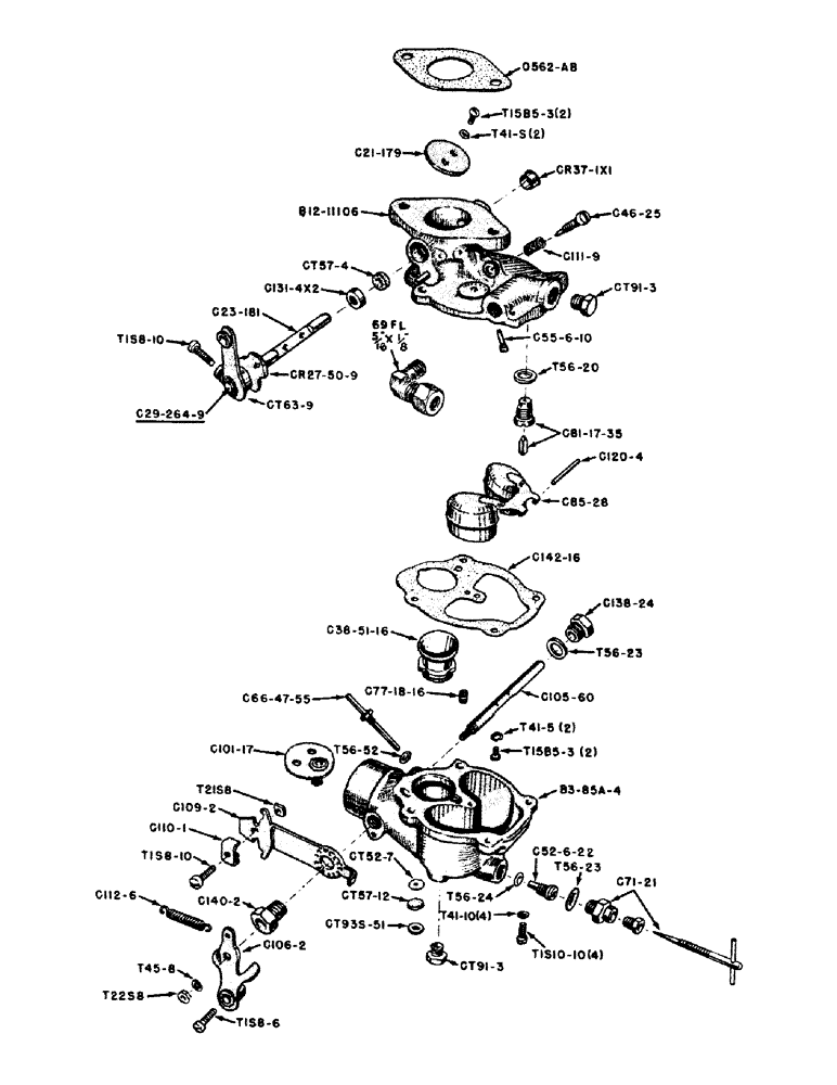 Схема запчастей Case IH VAI-SERIES - (020) - VTA894 ZENITH CARBURETORS (03) - FUEL SYSTEM
