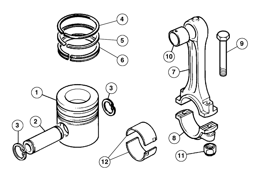 Схема запчастей Case IH CX60 - (02-34) - PISTONS AND CONNECTING RODS (02) - ENGINE