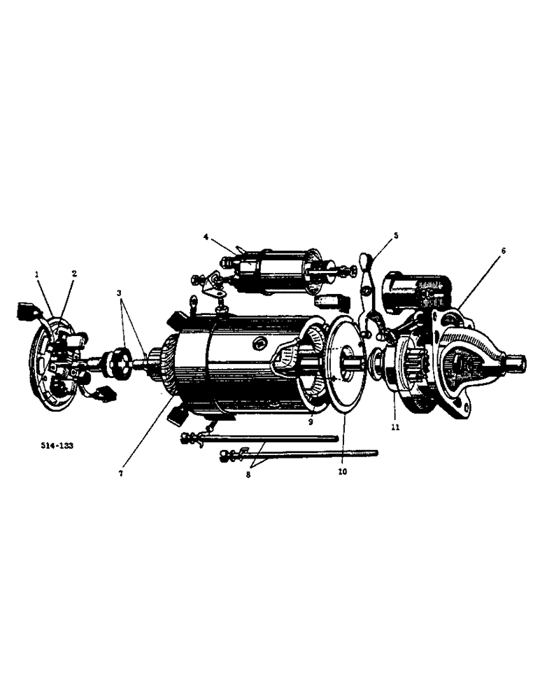 Схема запчастей Case IH 574 - (08-46) - STARTER MOTOR LUCAS (06) - ELECTRICAL