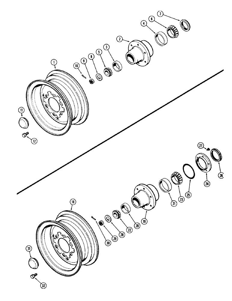 Схема запчастей Case IH 930-SERIES - (094) - STAMPED FRONT WHEELS, USED WITH SIX BOLT HUB, FIRST USED TRACTOR SERIAL NUMBER 8339008 (06) - POWER TRAIN