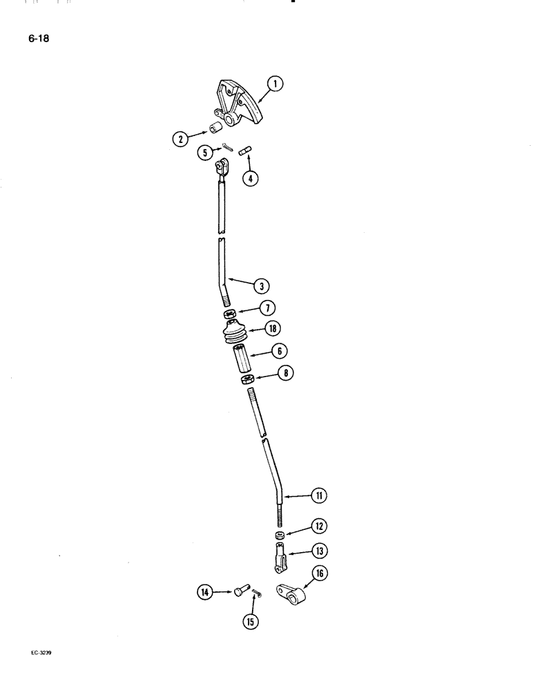 Схема запчастей Case IH 2096 - (6-018) - POWER SHIFT TRANSMISSION, PARK LOCK CONTROL (06) - POWER TRAIN