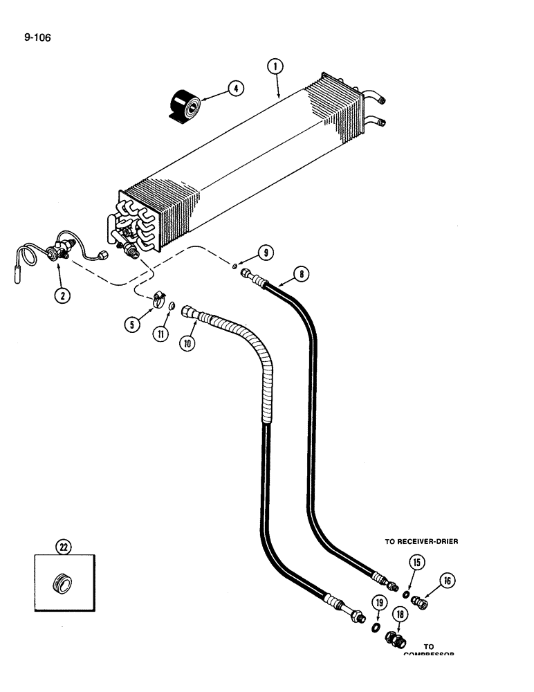 Схема запчастей Case IH 3594 - (9-106) - CAB, AIR CONDITIONING SYSTEM (09) - CHASSIS/ATTACHMENTS