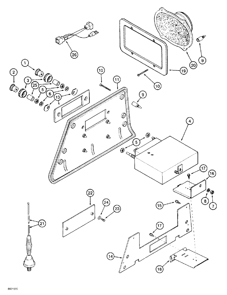 Схема запчастей Case IH 2022 - (4-66) - RADIO (06) - ELECTRICAL SYSTEMS