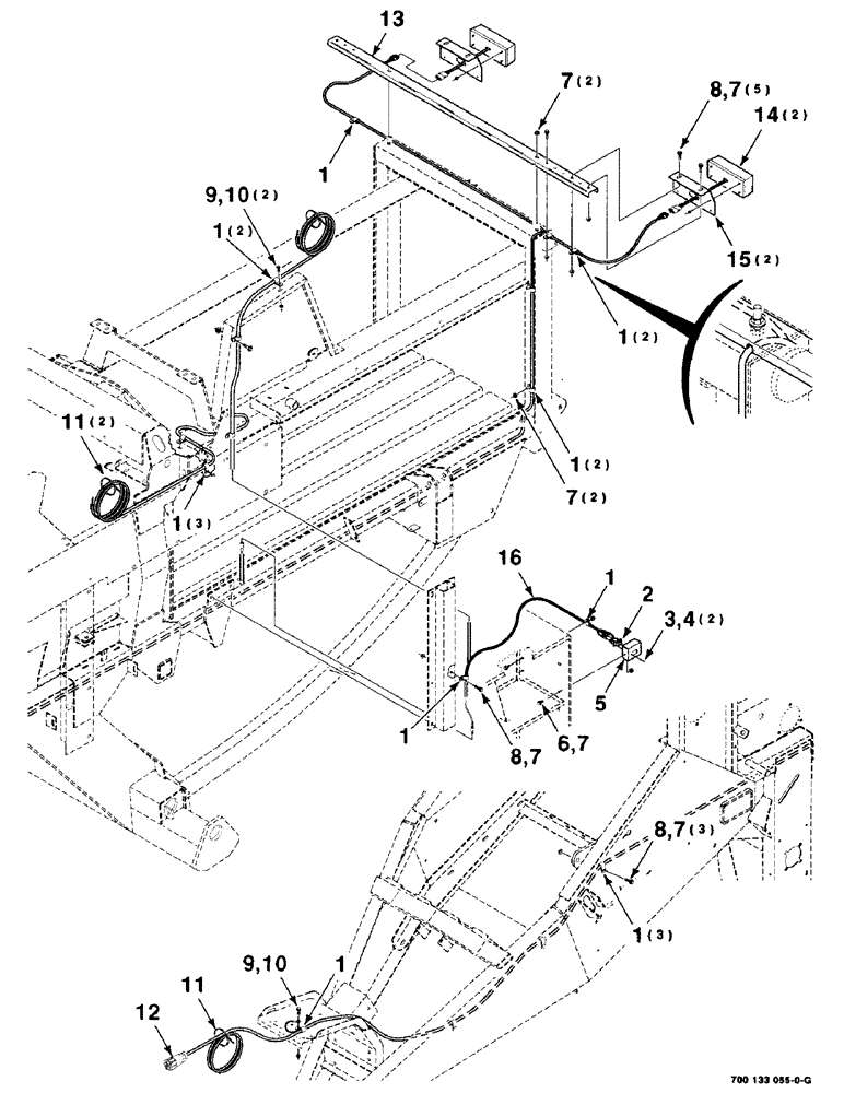 Схема запчастей Case IH 8575 - (4-06) - LIGHTS ASSEMBLY, TAIL AND FLASHER (06) - ELECTRICAL