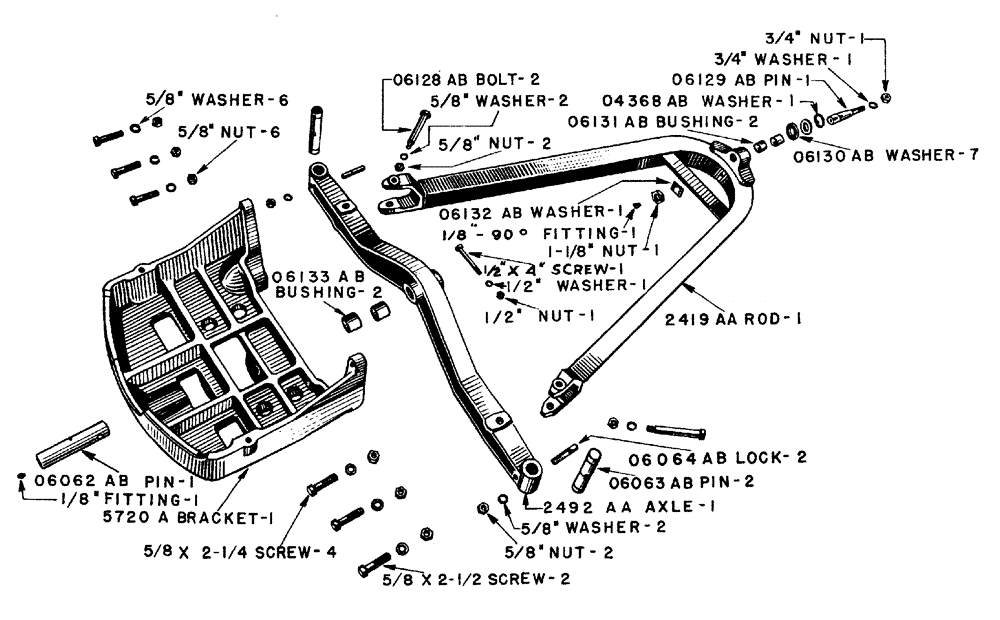 Схема запчастей Case IH LA-SERIES - (072) - FRONT AXLE AND RADIUS ROD (06) - POWER TRAIN