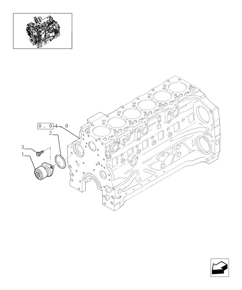 Схема запчастей Case IH PUMA 195 - (0.32.0) - WATER PUMP (01) - ENGINE