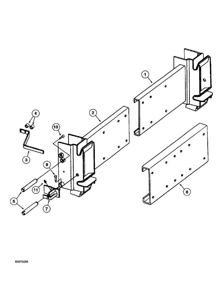 Схема запчастей Case IH 2455 - (8-18) - QUICK ATTACH ADAPTER 