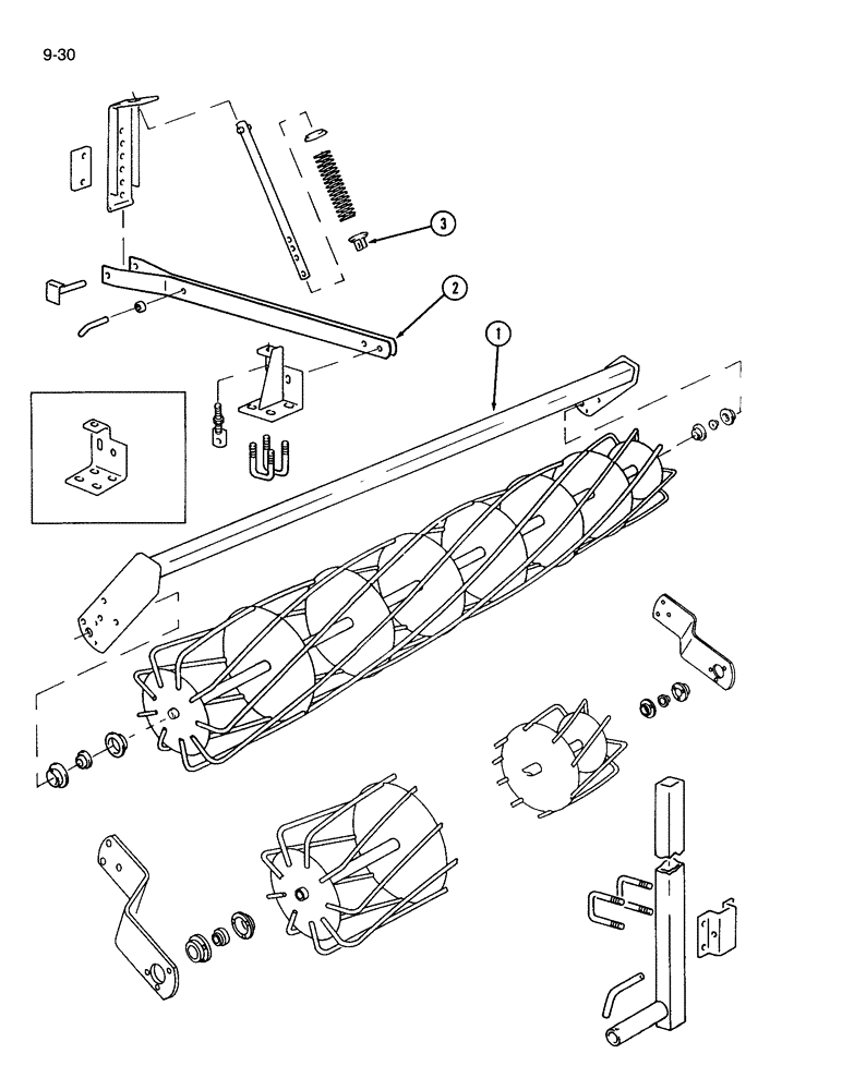 Схема запчастей Case IH 365 - (9-30) - ROTARY MULCHER, DOUBLE UNITS (09) - CHASSIS/ATTACHMENTS