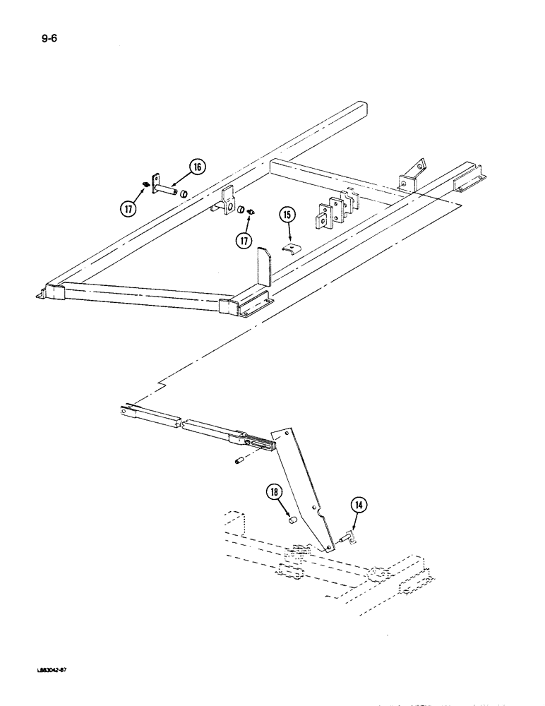 Схема запчастей Case IH 496 - (9-06) - WING FRAME (09) - CHASSIS/ATTACHMENTS