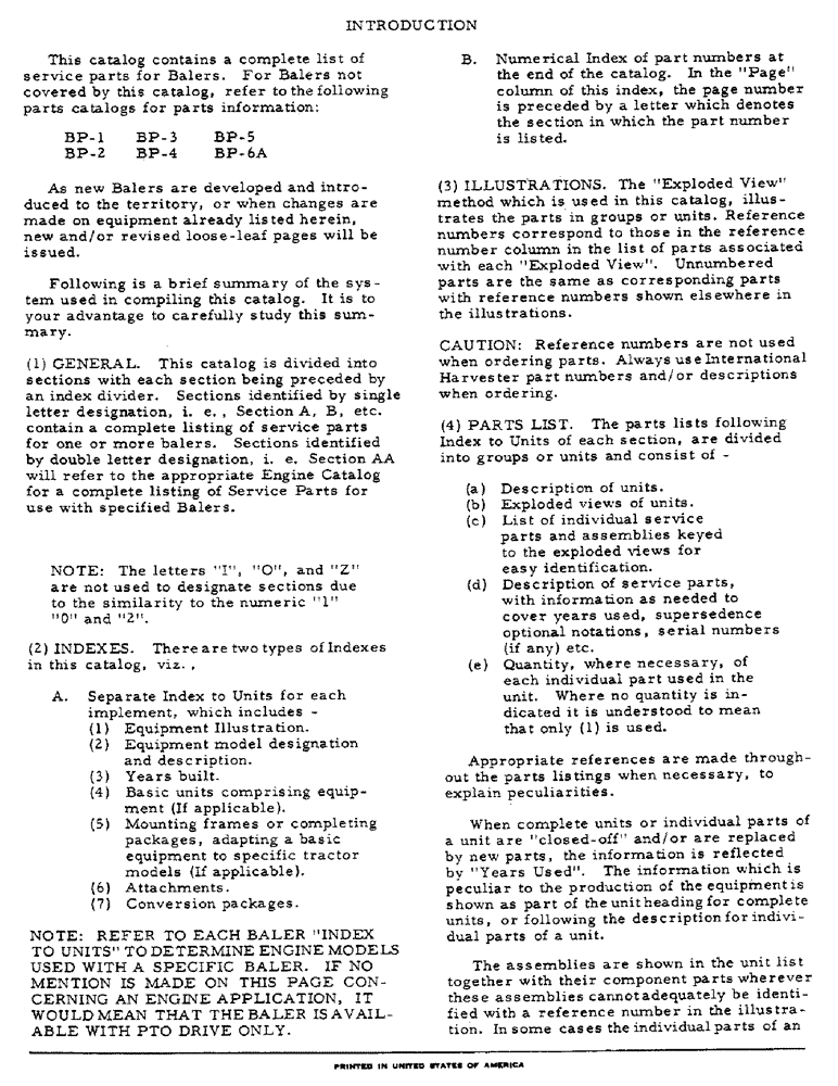 Схема запчастей Case IH 47 - (3) - INTRODUCTION 