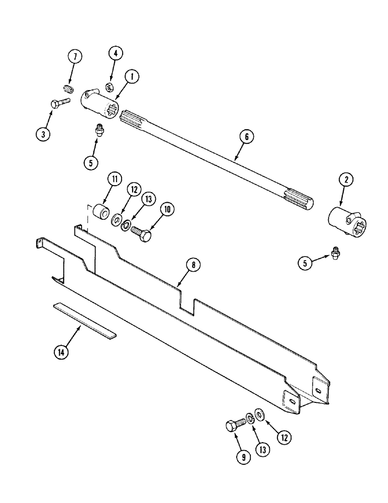 Схема запчастей Case IH 1394 - (5-176) - FRONT AXLE DRIVE SHAFT, MFD TRACTORS, P.I.N. 11503001 AND AFTER (05) - STEERING