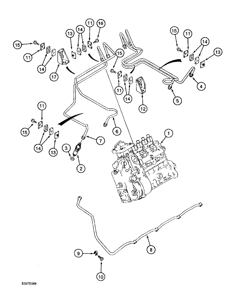 Схема запчастей Case IH 4391TA - (3-04) - FUEL INJECTION SYSTEM, 4TA-390 EMISSIONS CERTIFIED ENGINE (03) - FUEL SYSTEM