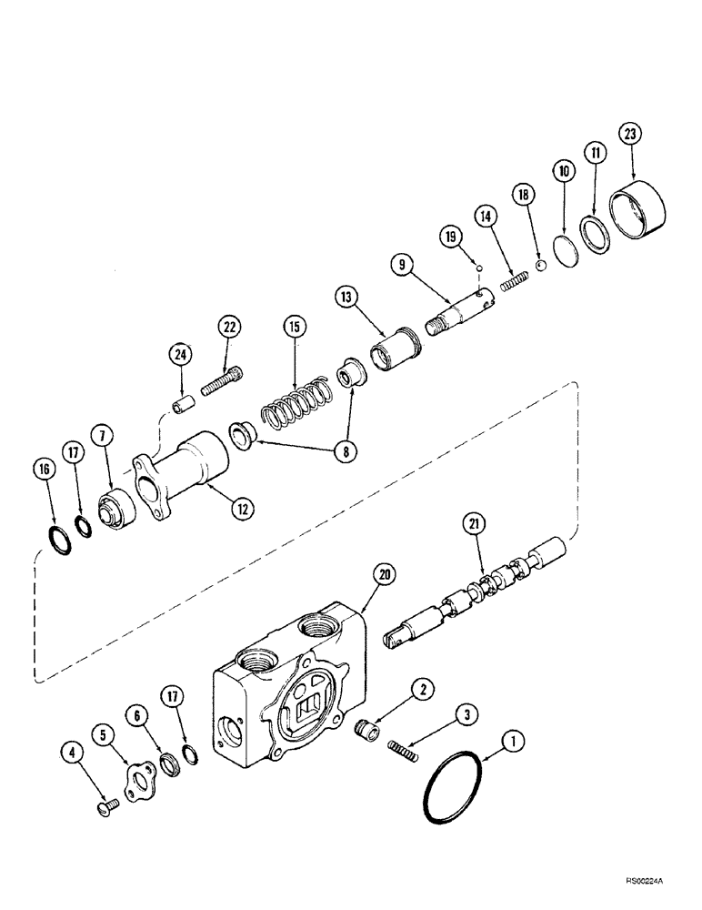 Схема запчастей Case IH L400 - (8-42) - VALVE SECTION, LIFT (08) - HYDRAULICS