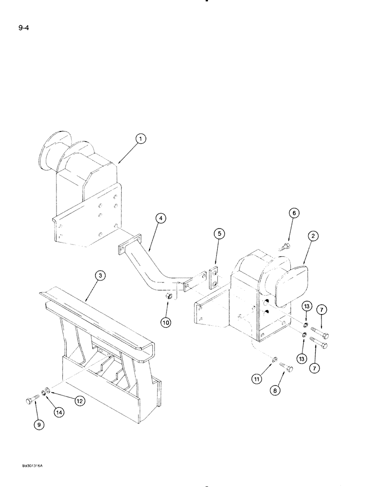 Схема запчастей Case IH 710 - (9-04) - MOUNTING BRACKETS (09) - CHASSIS/ATTACHMENTS