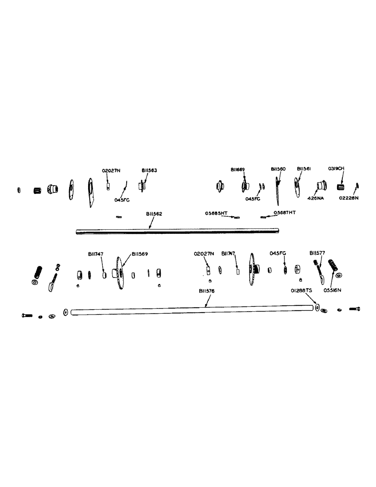 Схема запчастей Case IH 130 - (29) - PICKUP UPPER SHAFT 