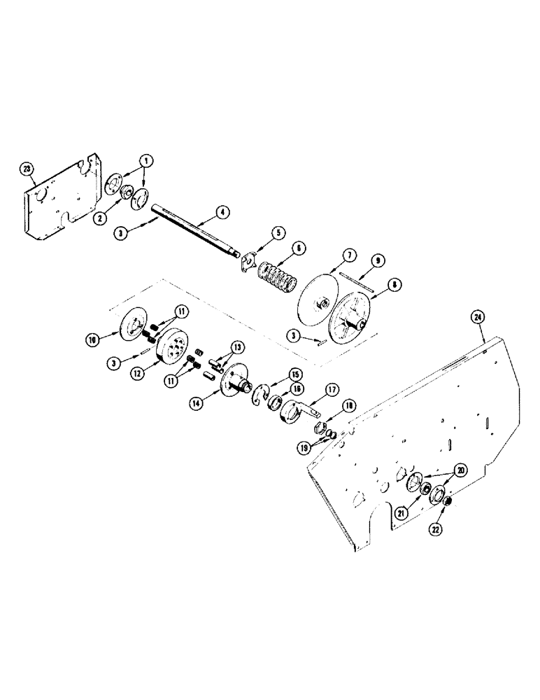 Схема запчастей Case IH 675 - (16) - FORWARD DRIVE SHAFT 