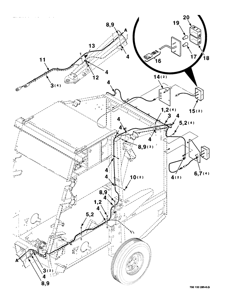 Схема запчастей Case IH 8465T - (4-10) - LIGHTING ASSEMBLY (06) - ELECTRICAL