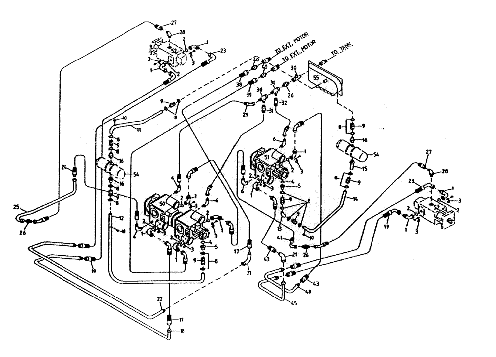 Схема запчастей Case IH 7700 - (B06-85) - HYDRAULIC CIRCUIT (TANDEM TRANSMISSION 7700), (108/6CT Hydraulic Components & Circuits