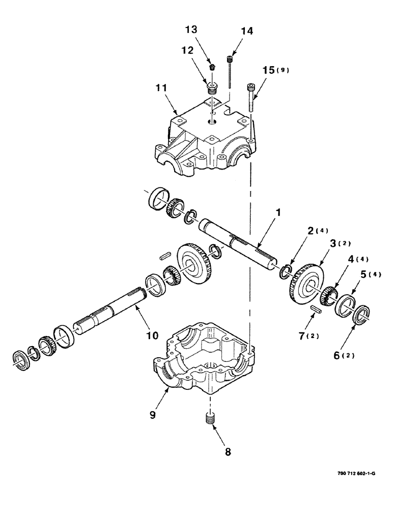Схема запчастей Case IH 8430 - (2-14) - GEARBOX ASSEMBLY, (700712602 GEARBOX ASSEMBLY COMPLETE) Driveline
