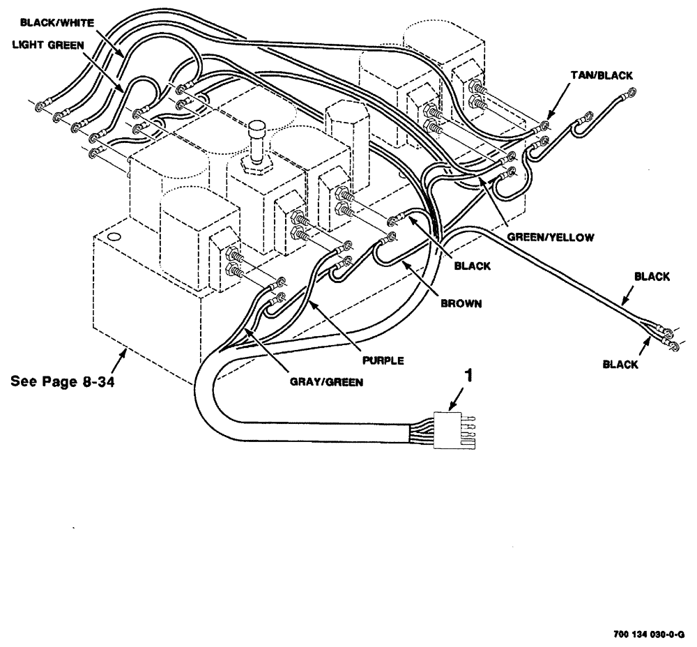 Схема запчастей Case IH 8880HP - (04-040) - HYDRAULIC VALVE WIRING HARNESS ASSEMBLY (55) - ELECTRICAL SYSTEMS