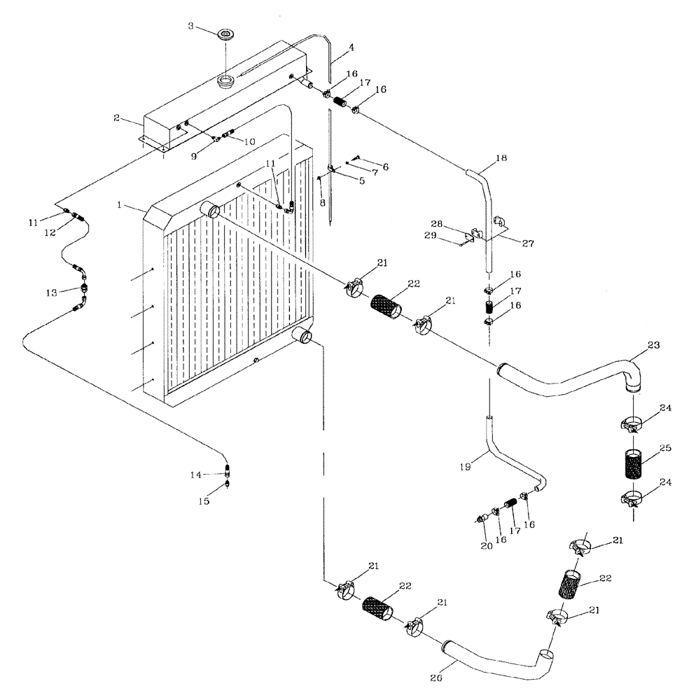 Схема запчастей Case IH 7700 - (C02[08]) - WATER RADIATOR {M11-330} Engine & Engine Attachments