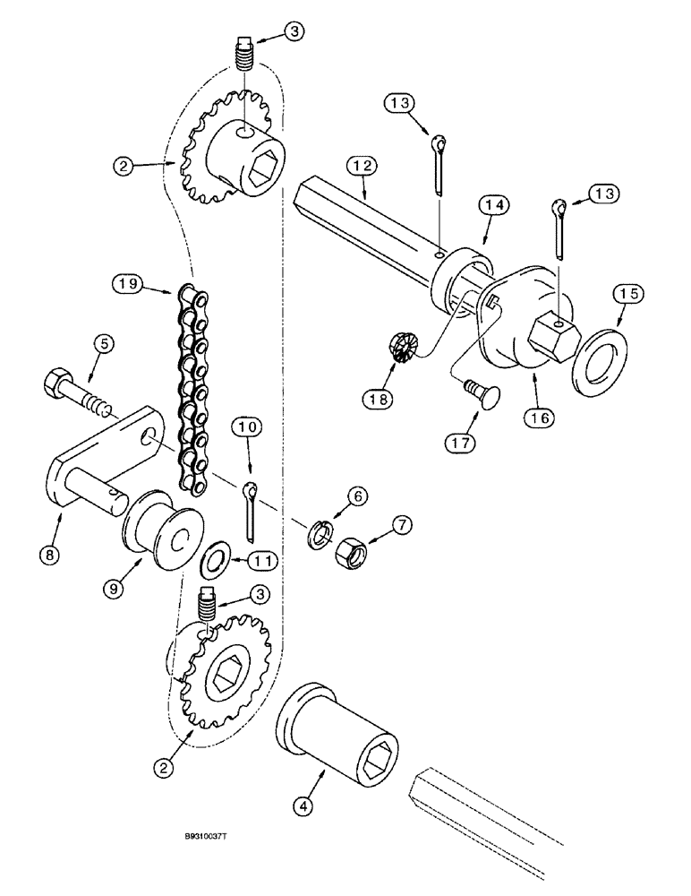 Схема запчастей Case IH 955 - (9B-24) - DRIVE PARTS FOR SPEED CHANGE ASSEMBLY, 24 ROW NARROW - FRONT FOLD - CENTER MODULE ONLY (09) - CHASSIS/ATTACHMENTS