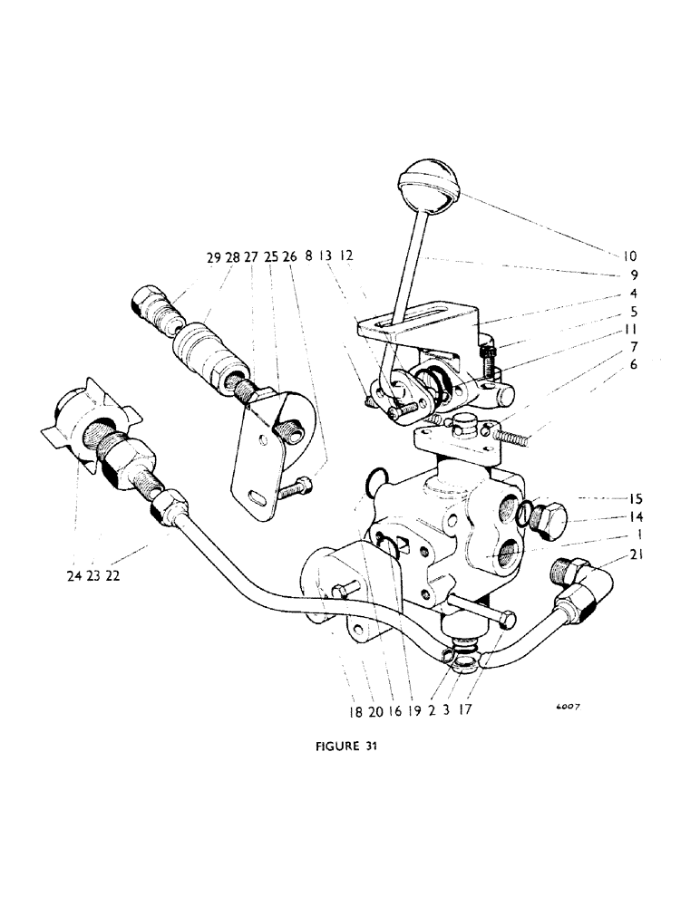 Схема запчастей Case IH 770A - (052) - 918359, U1053, W/ EXACTOR COUPLING, 918522 THREE-WAY SELECTOR VALVE, U1121, W/QUICK-RELEASE COUPLING (07) - HYDRAULIC SYSTEM