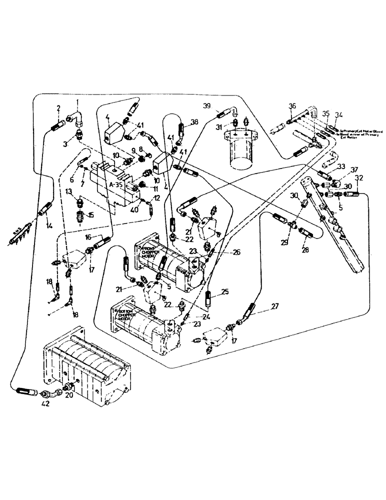 Схема запчастей Case IH 7700 - (B05-40) - HYDRAULICS, CIRCUIT, ROTARY CHOPPERS Hydraulic Components & Circuits