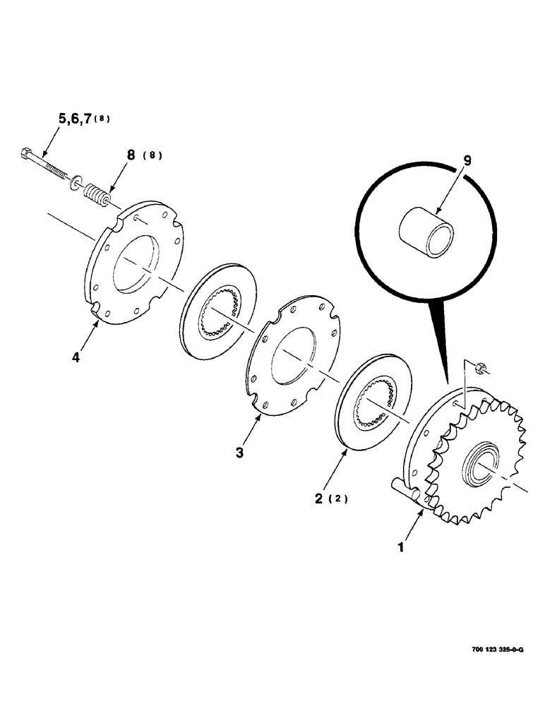 Схема запчастей Case IH 8585 - (2-26) - SLIP CLUTCH ASSEMBLY Driveline