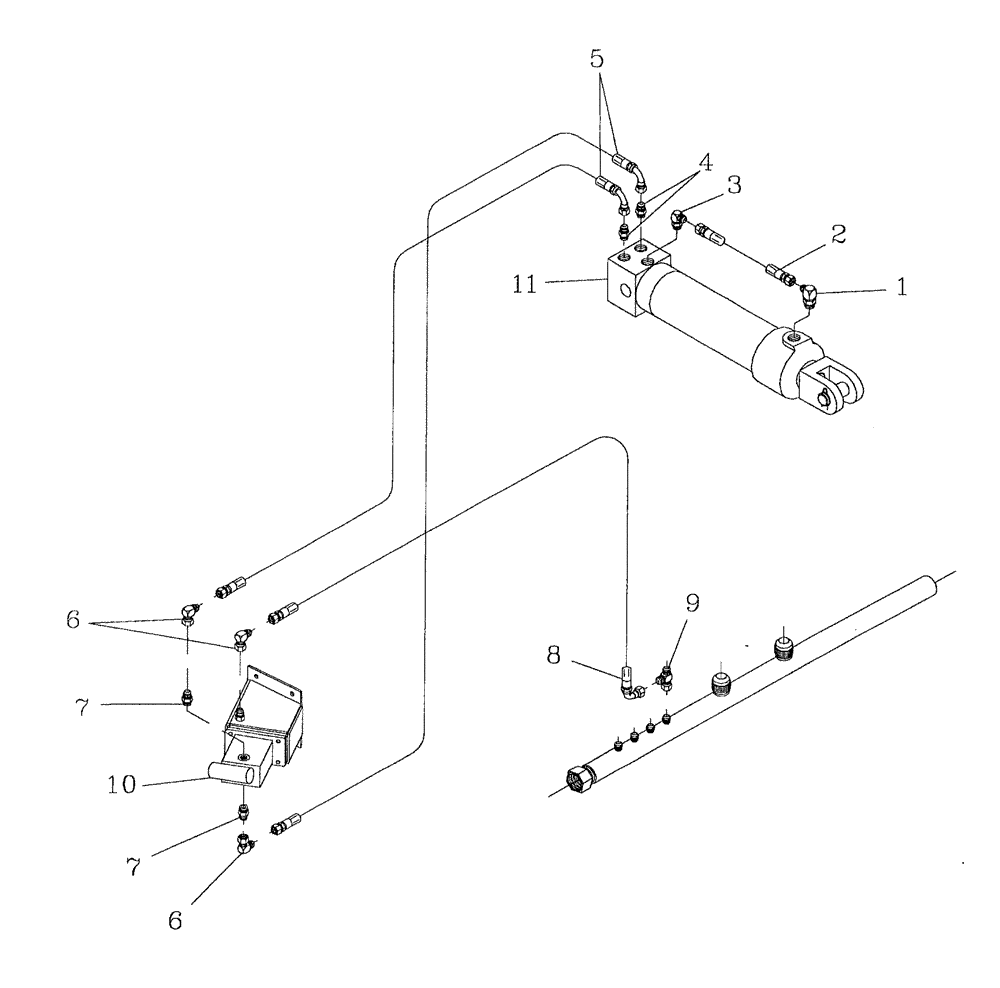 Схема запчастей Case IH 7700 - (B13[01]) - HYDRAULIC CIRCUIT {CABIN TILT} Hydraulic Components & Circuits