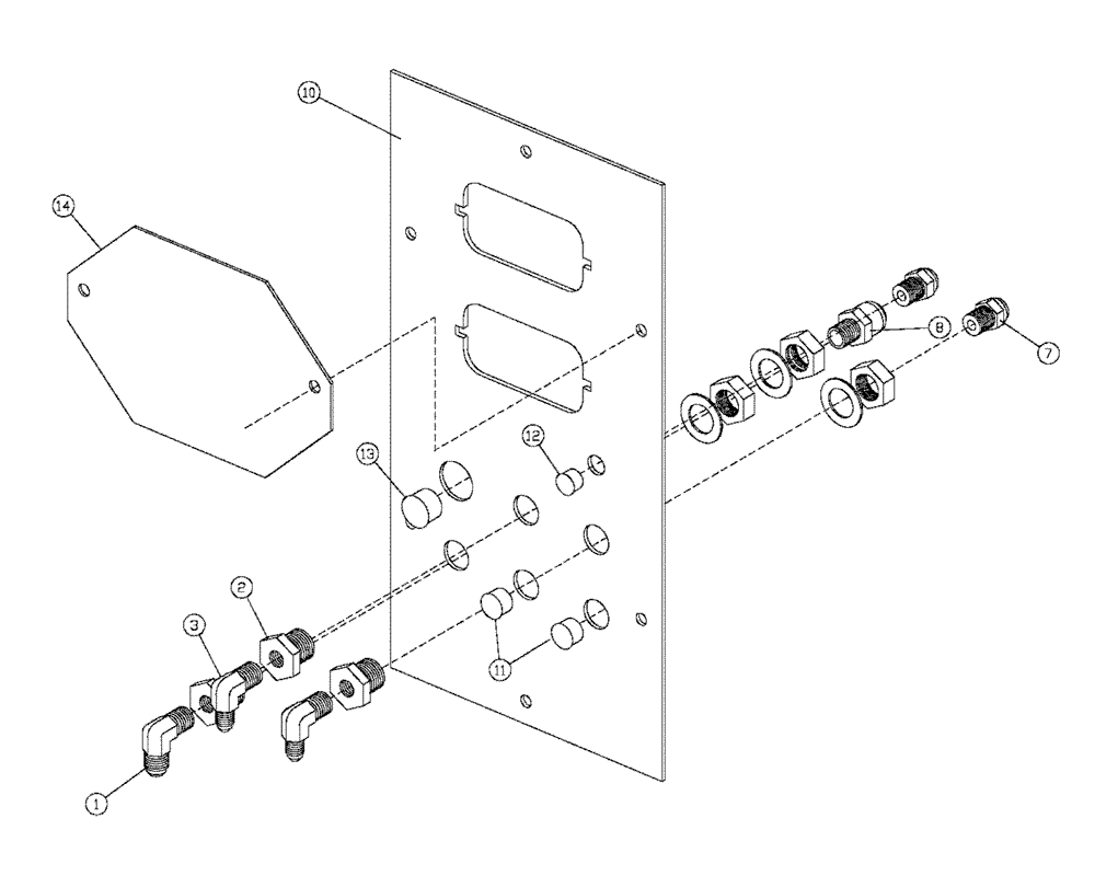 Схема запчастей Case IH FLX3300B - (10-011) - REAR CAB PANEL ASSEMBLY Options