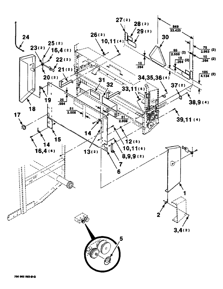 Схема запчастей Case IH 8460 - (9-76) - MESH WRAP KIT, SHIELDS AND DECAL ASSEMBLIES, SERIAL NUMBER CFH0073001 THROUGH CFH0073010 Decals & Attachments