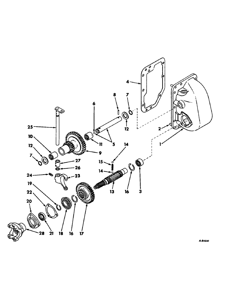 Схема запчастей Case IH 706 - (B-09) - POWER TRAIN, TRANSMISSION, TRACTORS WITH ALL WHEEL DRIVE (03) - POWER TRAIN