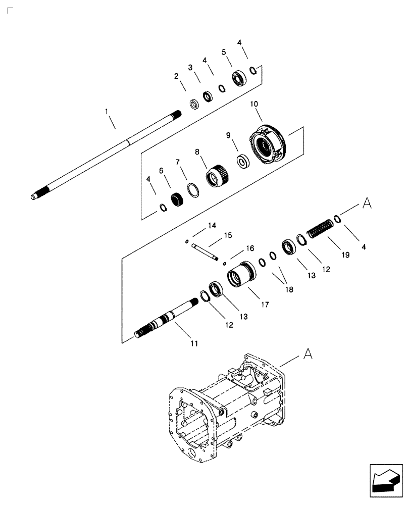 Схема запчастей Case IH FARMALL 30B - (21.148.03) - PTO SHAFT - 12X12 (21) - TRANSMISSION