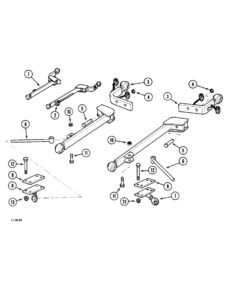 Схема запчастей Case IH 2120 - (9-114) - LINK LOWER - ADJUSTABLE, NARROW VERSION ONLY (09) - CHASSIS/ATTACHMENTS