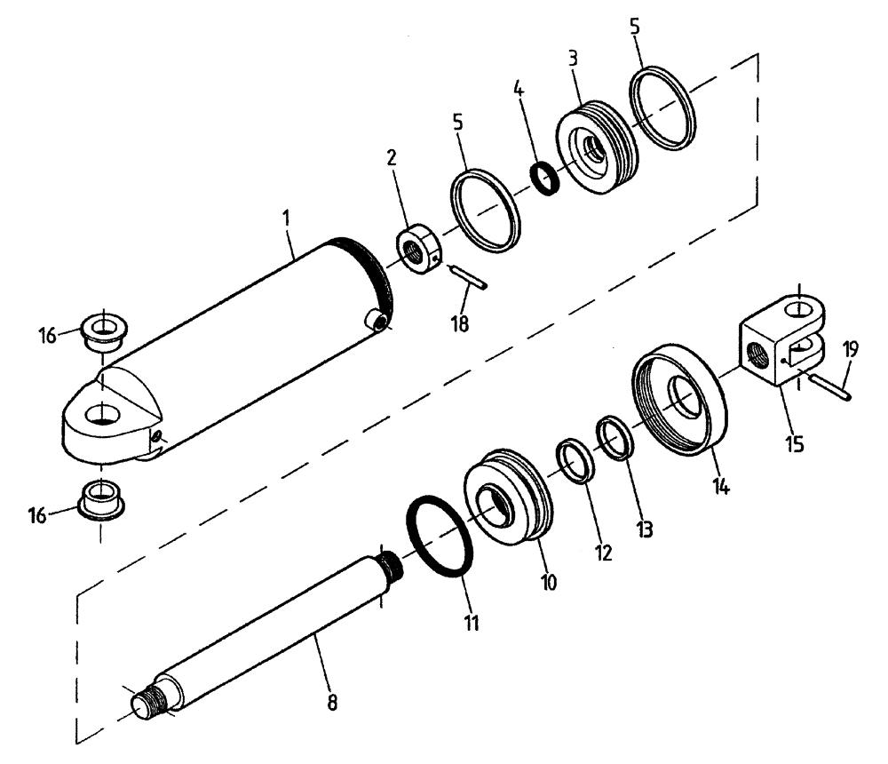 Схема запчастей Case IH 7700 - (B01[45A]) - HYDRAULIC CYLINDER {ELEVATOR SLEW} Hydraulic Components & Circuits
