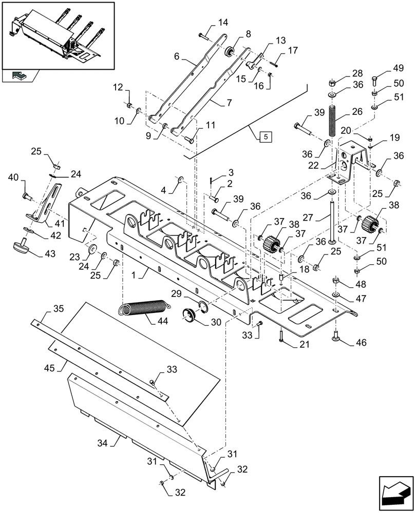 Схема запчастей Case IH LB433S - (15.13[01]) - LOWER TWINE TENSIONERS TANDEM AXLE (15) - KNOTTER /WRAPPER
