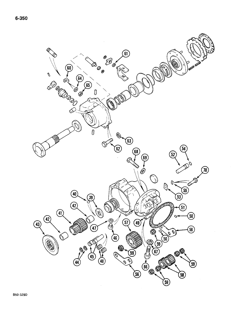 Схема запчастей Case IH 585 - (6-350) - PTO CLUTCH, 4WD PRIOR TO P.I.N. 18001, CONTD (06) - POWER TRAIN