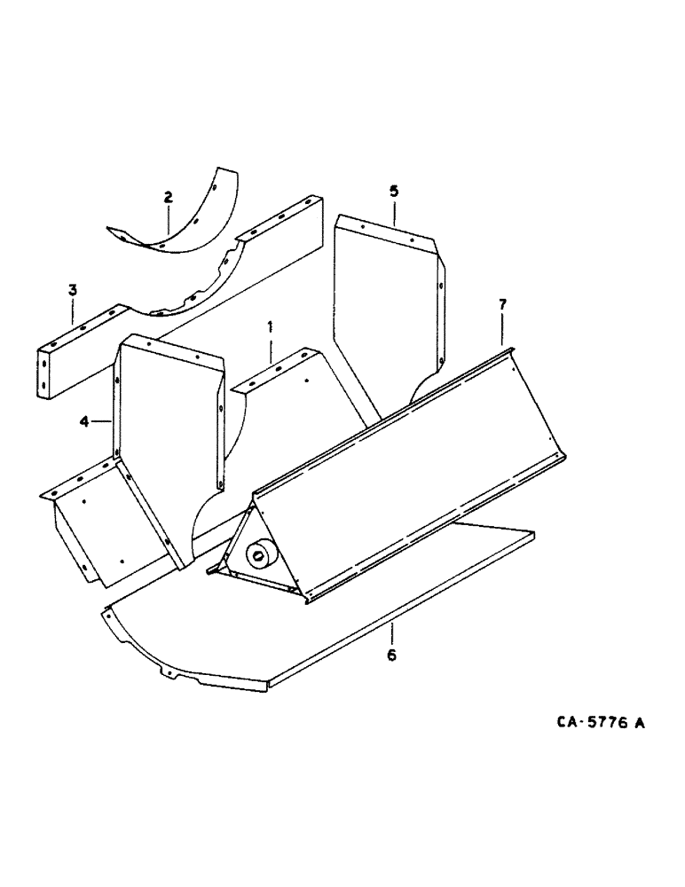 Схема запчастей Case IH 1440 - (21-14) - THRESHING ROTOR AND CONCAVES, DISCHARGE BEATER BOTTOM, FIXED (14) - THRESHING