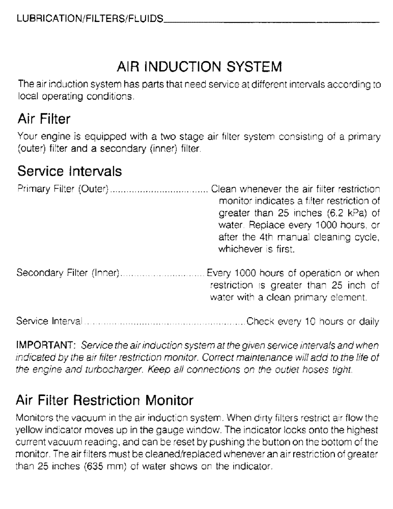 Схема запчастей Case IH 6830TA - (1-23) - LUBRICATION, FILTERS, FLUIDS, AIR INDUCTION SYSTEM 