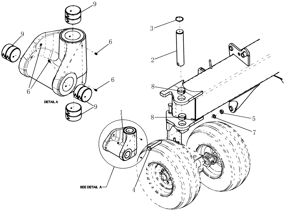 Схема запчастей Case IH 800 - (39.100.02) - BEAM, CENTER U-JOINT (39) - FRAMES AND BALLASTING