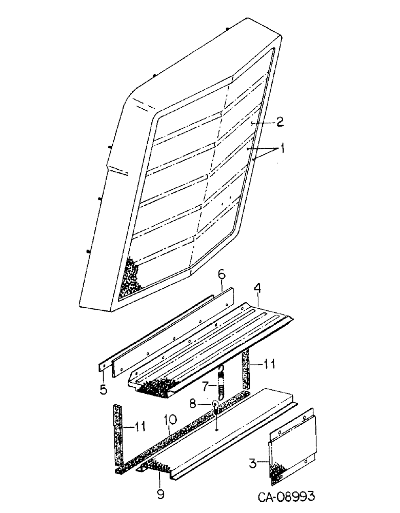 Схема запчастей Case IH 7488 - (06-05) - COOLING, GRILLE AND SCREEN Cooling