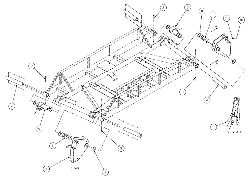 Схема запчастей Case IH SPX4260 - (211) - MAST PIVOT ASSEMBLY (78) - SPRAYING