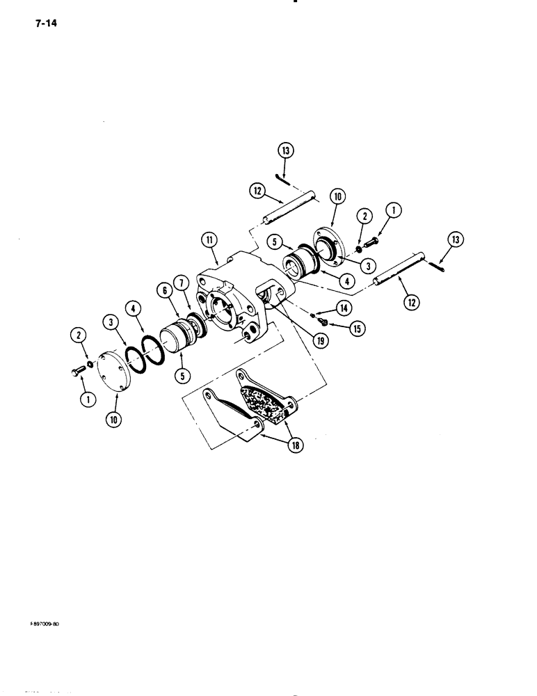 Схема запчастей Case IH 9110 - (7-14) - BRAKE CALIPER ASSEMBLY, IF EQUIPPED (07) - BRAKES