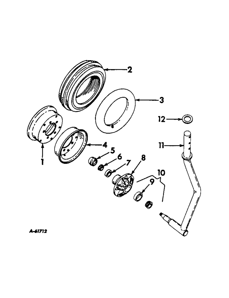 Схема запчастей Case IH 449A - (E-44) - CARRYING WHEELS, FOR FOUR ROW 